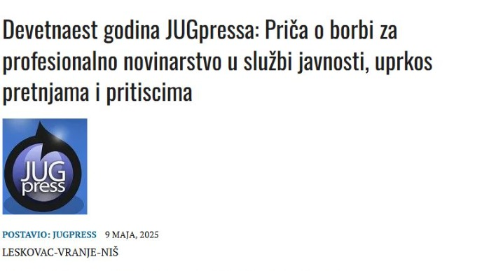 JUGpress slavi 19. rođendan